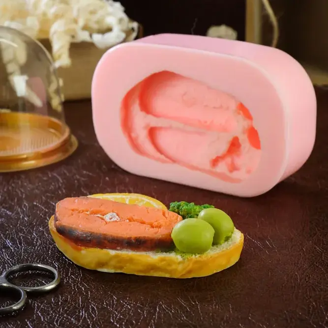 Бутерброд с красной рыбой, форма для мыла силиконовая Силиконовые формы