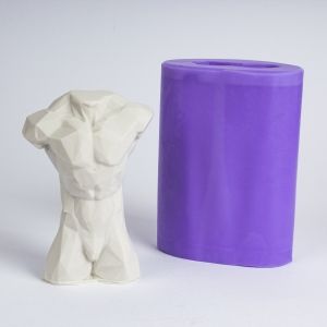 Торс мужской 3D, форма для мыла силиконовая