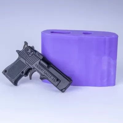 Пистолет Eagle-357 3D, форма для мыла силиконовая Силиконовые формы