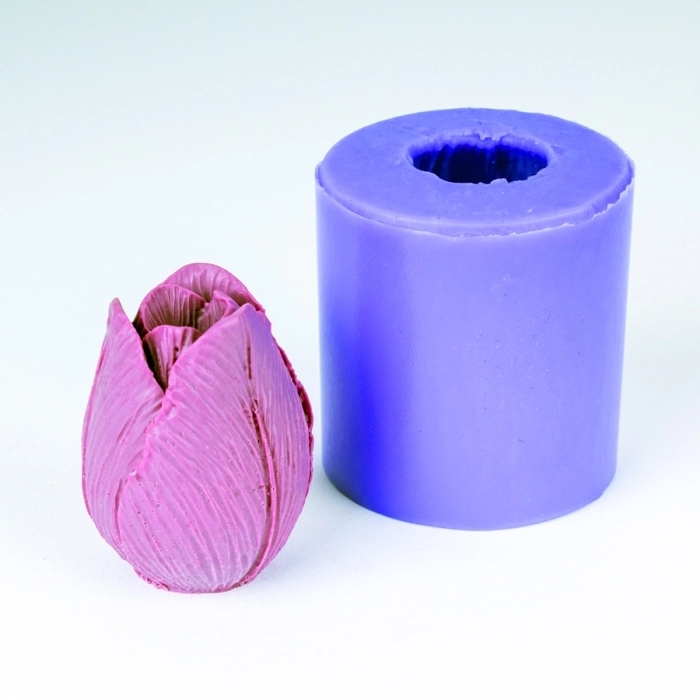 Бутон тюльпана 6 3D, форма для мыла силиконовая Силиконовые формы