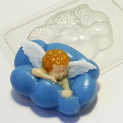 Ангел в облаках, форма для мыла пластиковая Пластиковые формы